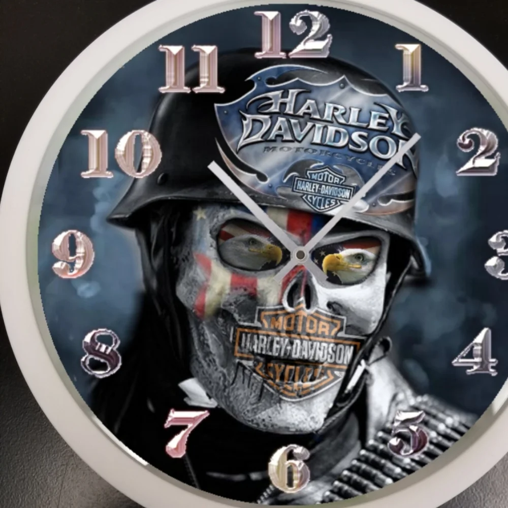 Harley led lights clock